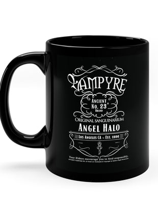 Angel Halo Black Coffee Mug, 11oz